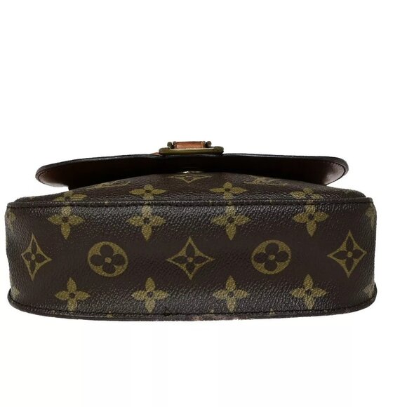 Auth LOUIS VUITTON Saint Cloud MM Shoulder Bag Monogram Leather Brown - Picture 14 of 16